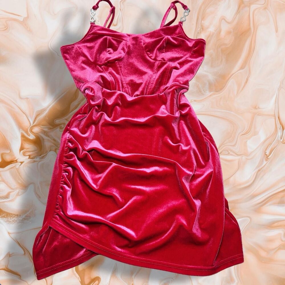 Charlotte-russe Women's Pink and Red Dress